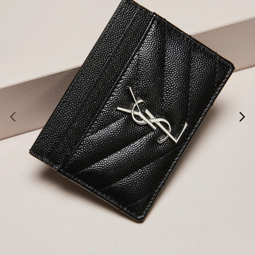 Saint Laurent Quilted Black Card Holder
